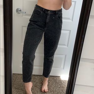American Eagle Rocker Black Mom Jeans